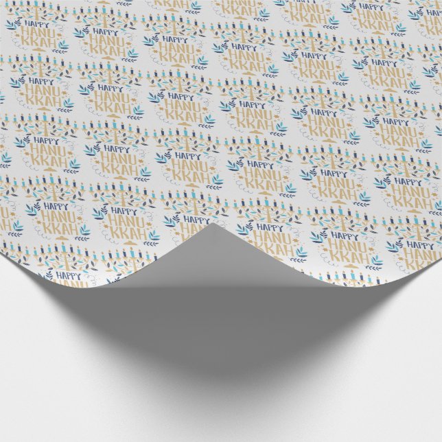 Happy Hanukkah Wrapping Paper (Corner)