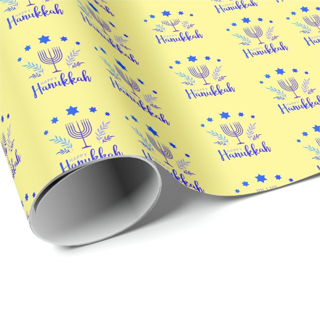 Happy Hanukkah Wrapping Paper (Roll Corner)