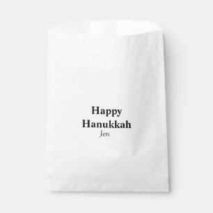 Happy Hanukkah your name text image editable Favour Bags