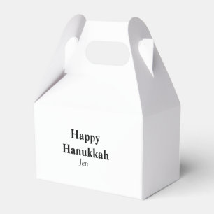Happy Hanukkah your name text image editable Favour Box