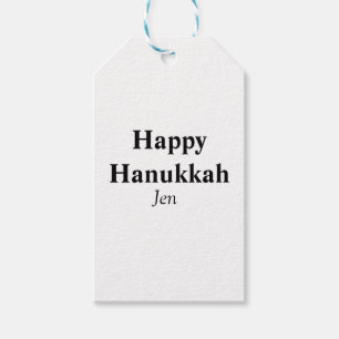 Happy Hanukkah your name text image editable  Gift Tags