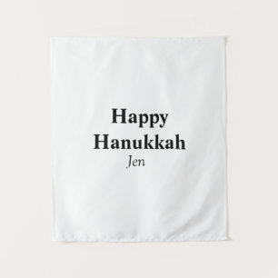 Happy Hanukkah your name text image editable  Tapestry