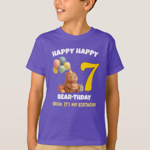 HAPPY HAPPY BEAR-THDAY Guest Honour 7th Birthday T-Shirt