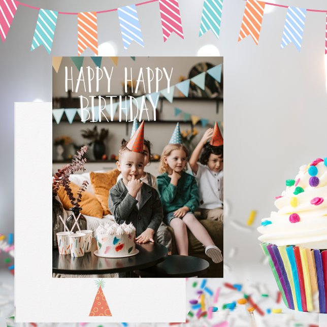 Happy Happy Birthday Flat Card (Creator Uploaded)