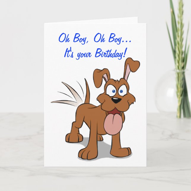 Happy Happy Dog Birthday Card (Front)