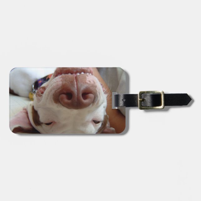 Happy Happy Dog Customisable Luggage Tag (Front Horizontal)