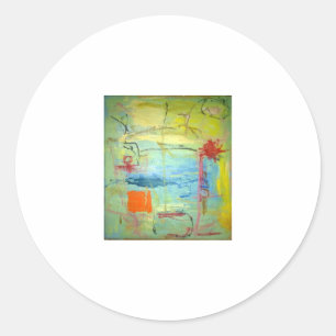Happy Happy Sad Face Abstract Hankamer Artjunkhaus Classic Round Sticker