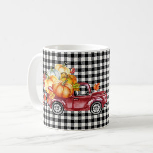 Happy Harvest Black Buffalo Check Coffee Mug