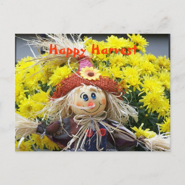 Happy Harvest Holiday Postcard (Front)