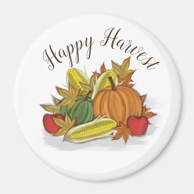 Happy Harvest  Magnet (Front)