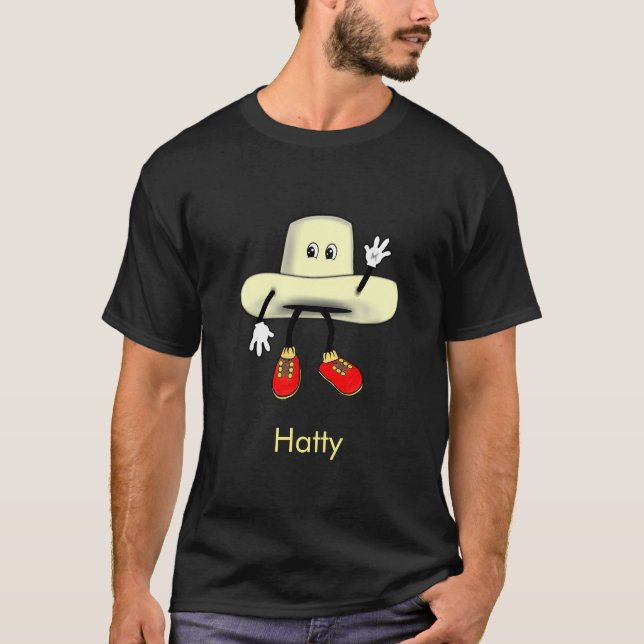 Happy Hat Cartoon T-Shirt (Front)