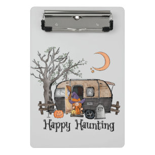 Happy Haunting Halloween Camper Spooky Witch Mini Clipboard