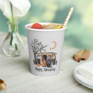 Happy Haunting Halloween Camper Spooky Witch Paper Cups