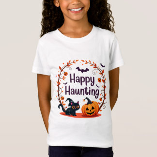 Happy Haunting Halloween Design T-Shirt
