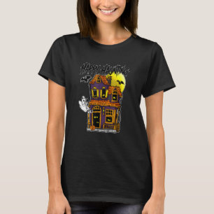 Happy Haunting Halloween Ghosts Bats Moon Haunted T-Shirt