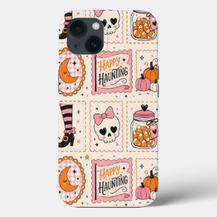 Happy Haunting Pink Skull Stamp Case