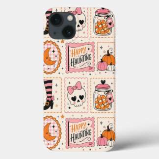 Happy Haunting Pink Skull Stamp Case