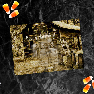 Happy Haunting Spooky Ghosts  Card