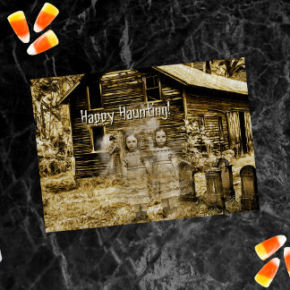 Happy Haunting Spooky Ghosts Card