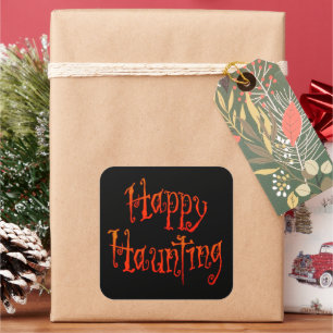 Happy Haunting Square Sticker