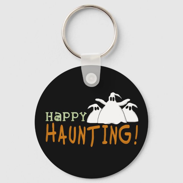 Happy Haunting Tshirts and Gifts Key Ring (Front)