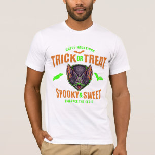 Happy Hauntings   Trick or Treat Halloween Bats T-Shirt