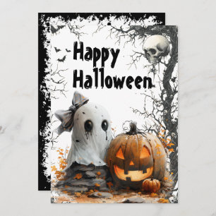 Happy Haunts — Customizable Halloween Holiday Card