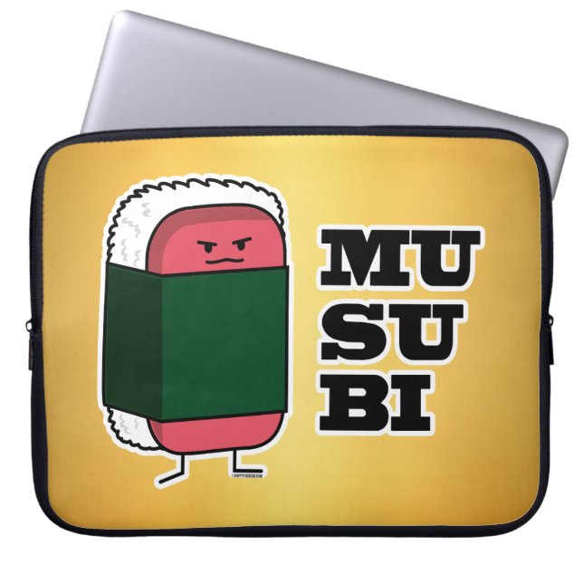 Happy Hawaiian Musubi Sushi Nori Laptop Sleeve (Front)