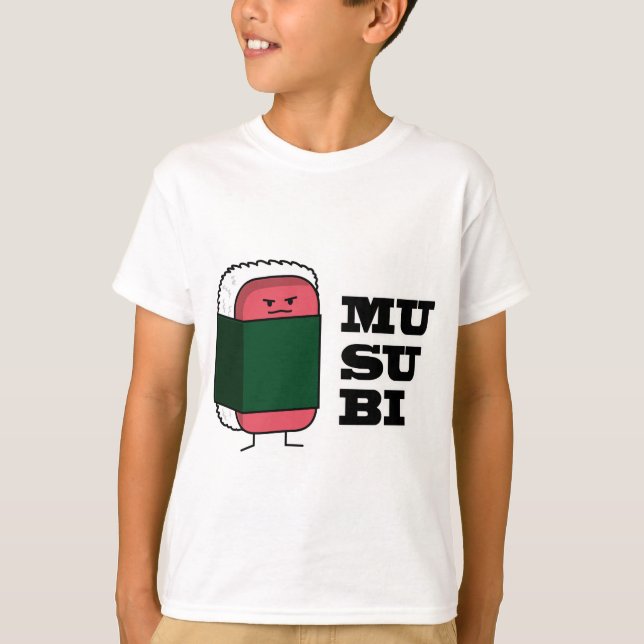 Happy Hawaiian Musubi Sushi Nori seaweed T-Shirt (Front)