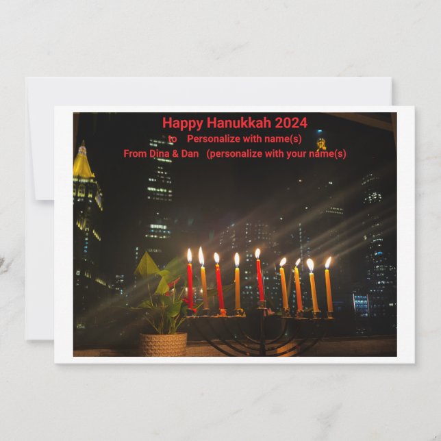 Happy, Healthy Hanukkah  Card (Front)