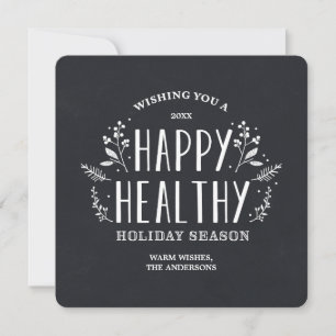 Happy Healthy Holiday Holiday Flat Card