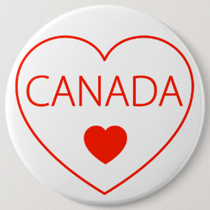 Happy Heart Canada 6 Cm Round Badge