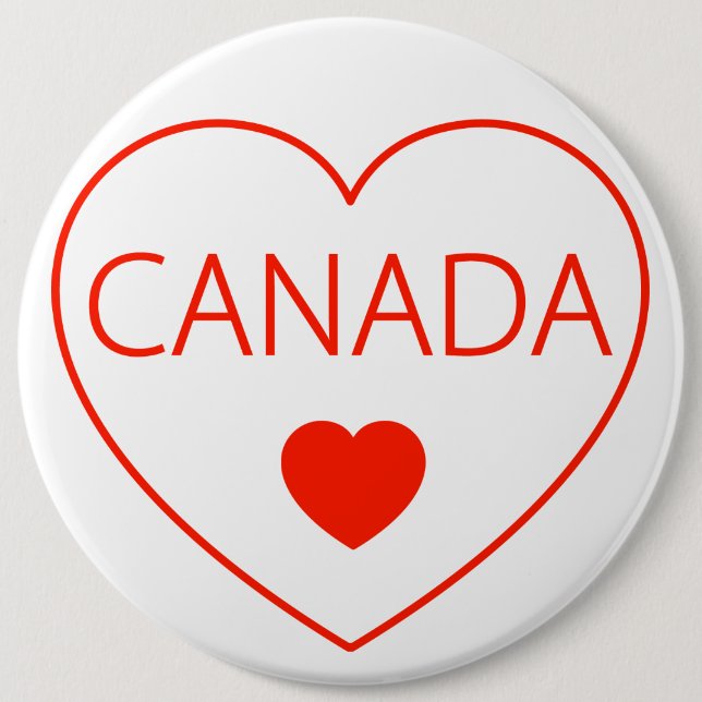 Happy Heart  Canada 6 Cm Round Badge (Front)