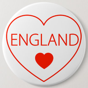 Happy Heart England 6 Cm Round Badge