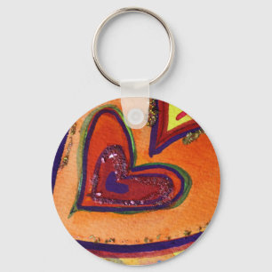 Happy Heart Keychain