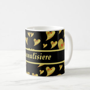 happy, heart, love, smile, female, cute, cheerful, coffee mug