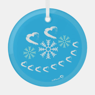 Happy Heart Snowflake Ornament