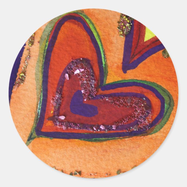 Happy Heart Sticker (Front)