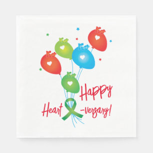 Happy Heart-versary Balloons Napkin