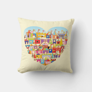 Happy Heart Village Cushion