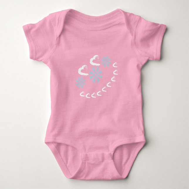 Happy Hearts Baby Bodysuit (Front)