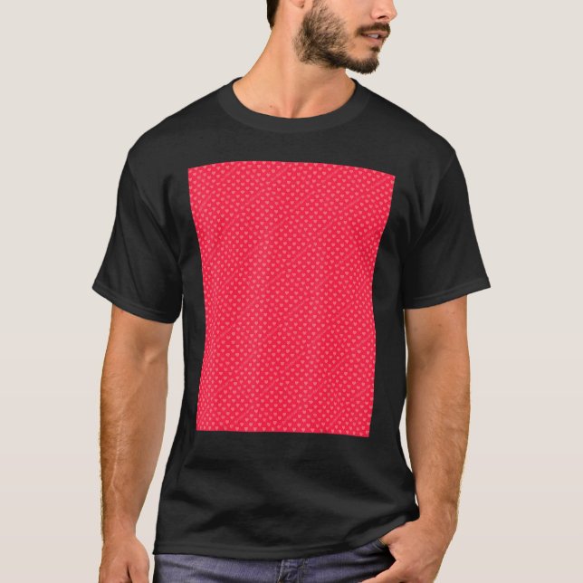 Happy Hearts Beat Together Pink Pattern T-Shirt (Front)