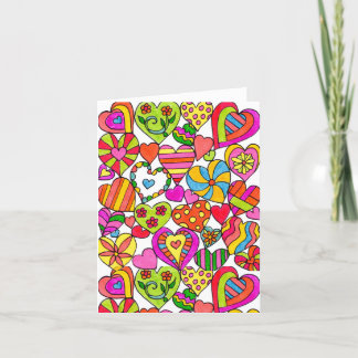 Happy Hearts Blank Notecard