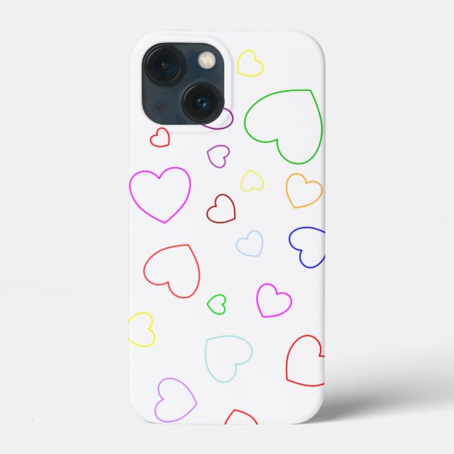 Happy Hearts - Colourful Case-Mate iPhone Case (Back)