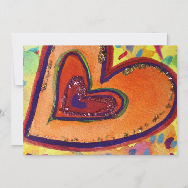 Happy Hearts Custom Invitations or Invites (Front)