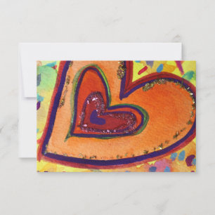 Happy Hearts Custom Small Invitations or Invites