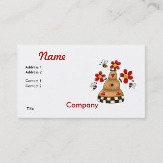Happy Hearts N Flowers Bee Hive Business Card