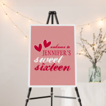 Happy Hearts Sweet Sixteen Foam Boards