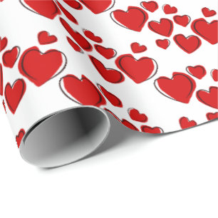 Happy Hearts Valentine's Day Wrapping Paper