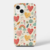 Happy Hearts - Whimsical Valentine's Day Pattern
